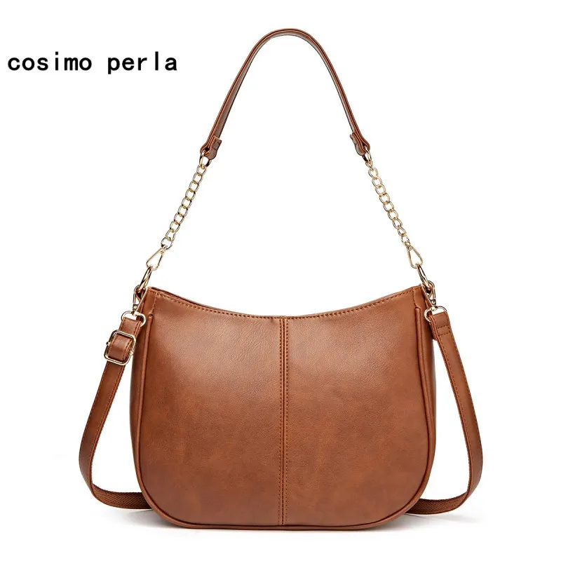 

Trendy Fashion PU Leather Shoulder Bags Solid Color Flap Women Handbags Designer Crossbody Bag