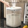 Vacuum Rice Bucket Kitchen Rice Bucket Box Sealed Large Capacity Intelligent Dustproof Grain Can Glass Jar 2