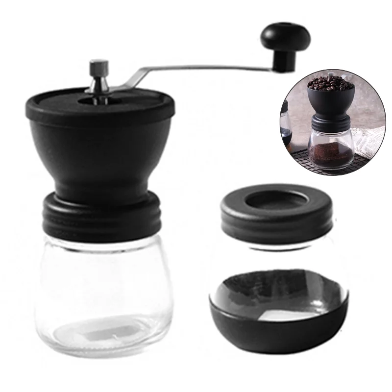 Portable Manual Coffee Machine Grinder Adjustable Ceramic Burr Mill