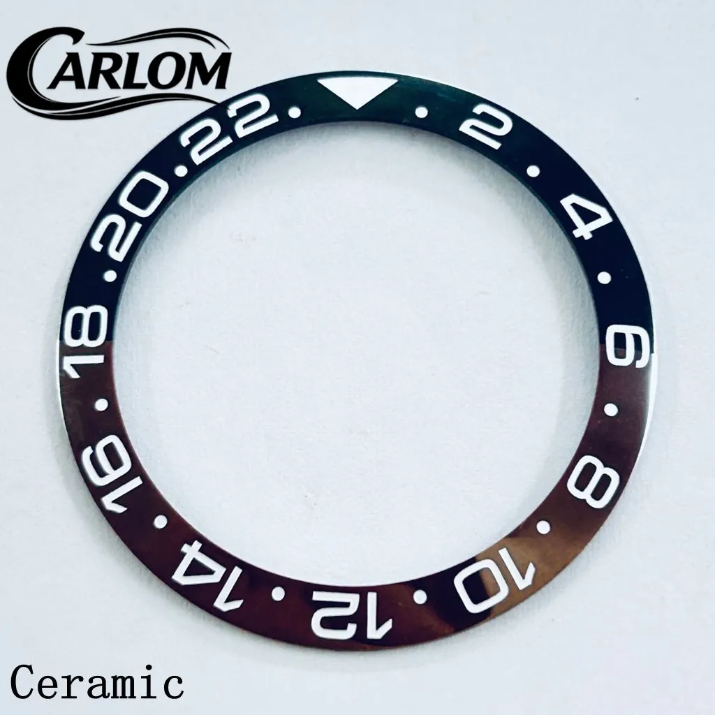 Multicolor GMT Aluminum/Ceramic Sloping Bezel Insert for 40mm Watch Case - Premium Watch Accessory