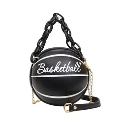 Trendy Pink Crossbody Bag with Versatile Chain - Fun, Sporty, and Stylish (Black)