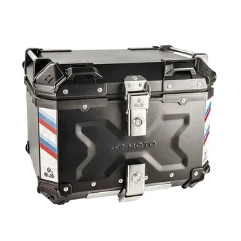 개인 브랜드 F2-MOTO 블랙 알루미늄 헬멧 테일박스 케이스, 오토바이 금속 탑 박스, 45L