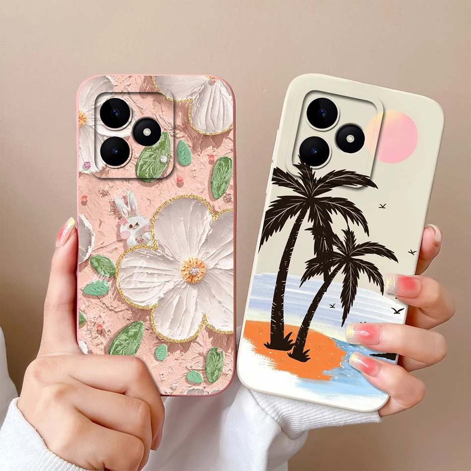 Cute Cat Soft Liquid Silicone Bumper Back Cover - Full Protection Phone Case