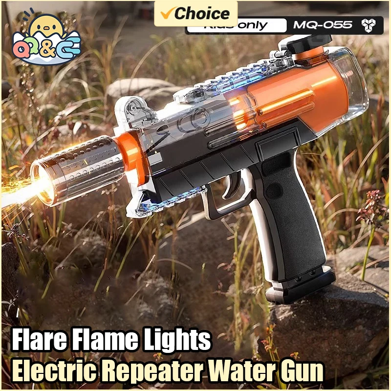 Electric Water Gun Toy with Lights for Kids Outdoor Play