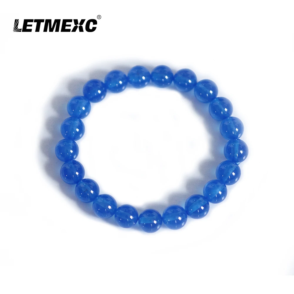 

LETMEXC Round Ball Beads And Oval Cabochon Blue Synthetic Corundum Stone Star Synthetic Corundum Gem Passed Diamond Test Pen