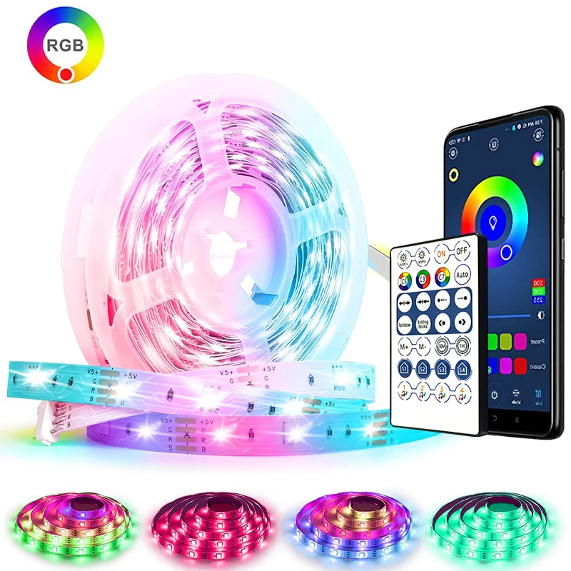 Светодиодная лента 1-30 м USB Bluetooth управление через приложение 5050 RGB |