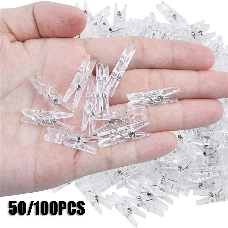 100 Pcs Mini Épingles À Linge Pour Photo, Petite Épingle À Linge