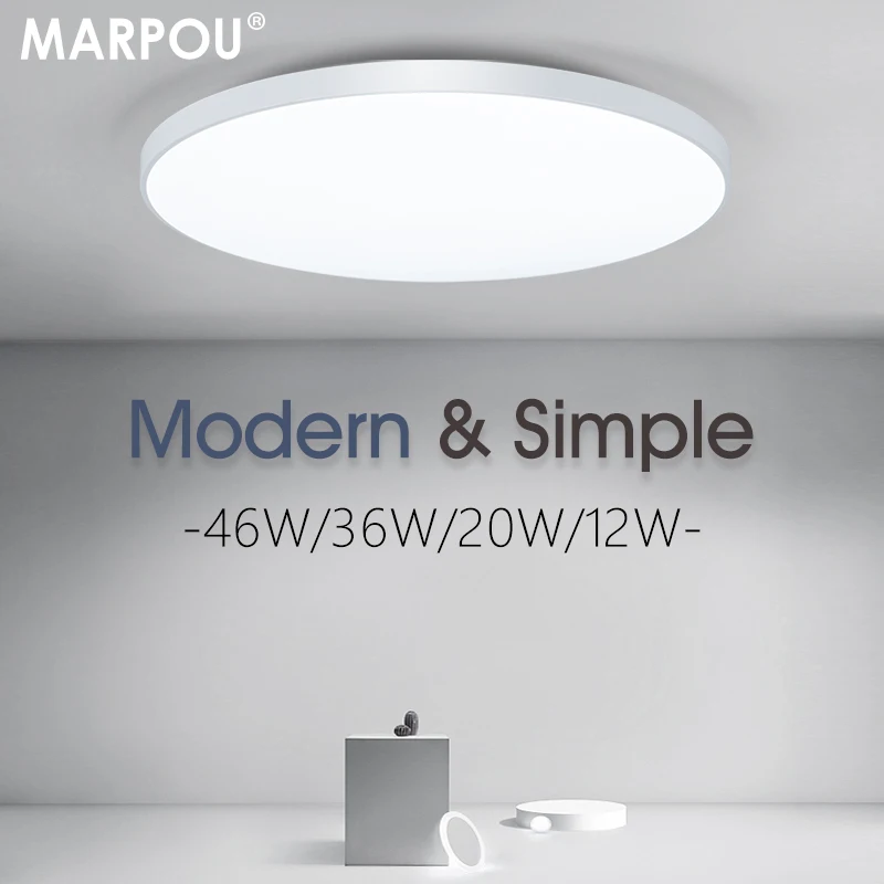 Led Ceiling Light MARPOU Ultra Thin Round 47CM 46W 36W 20W 12W Led Modern for Kitchen Bedroom Living Room Bathroom 220V