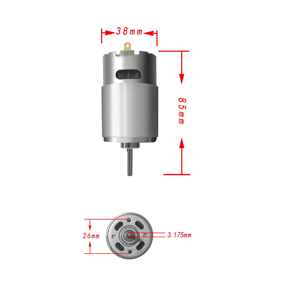 6V 12V 24V RS550 RS390 Universal Kinder elektrische Fahrt auf Spielzeug Auto Motor Motor Upgrade Ersatzteile Zubehör – Detail 5