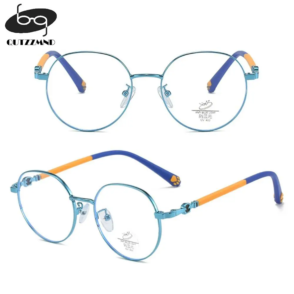 Round Anti-blue Light Kids Glasses Children Boys Girls Computer Eye Protection Eyeglasses Ultra Light Frame Eyewear Accessories