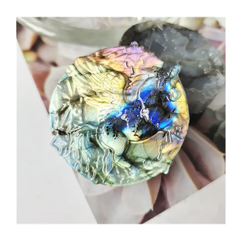 

Natural Carved Labradorite Pegasus Crystal Stones For Decoration