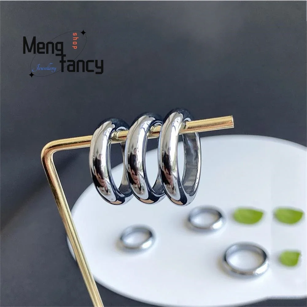 Terahertz Stone Terasilicate Titanium Hertz Ring Polysilicon Fast Ice Melt Diy Jewellery Charm stone ring