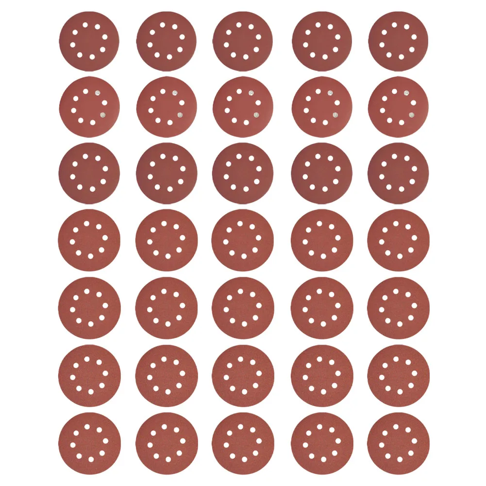 

1set 125mm 40-800 Grits Sanding Discs 8 Holes Hook And Loop For Orbital Sander Sanding Disc
