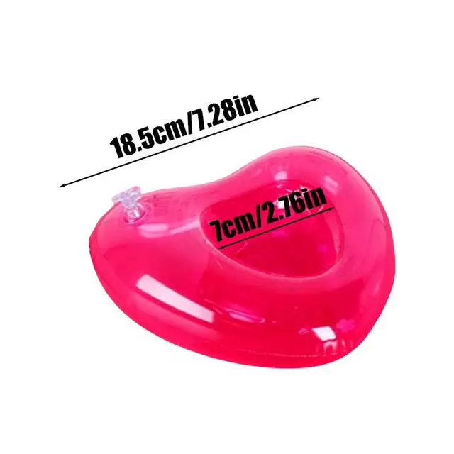 Inflatable Drink Holder Heart Shape Inflatable Cup Holder Lightweight PVC Heart Design Floated Table For Summer Vacation River 6