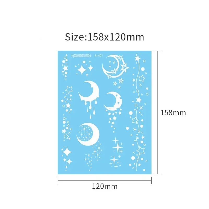 Tattoo Sticker Temporary Tattoos New Creative Fake Temporary Tattoo Snowflake Start Moon Flower Butterfly Body Art Arm Face Tattoo Makeup Sticker for Women