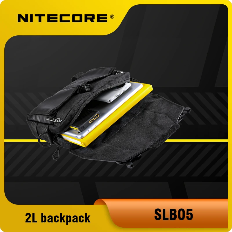 NITECORE 대용량 슬링 백, 핸드백, 방수, 600D 나일론 원단, SLB05, 2L