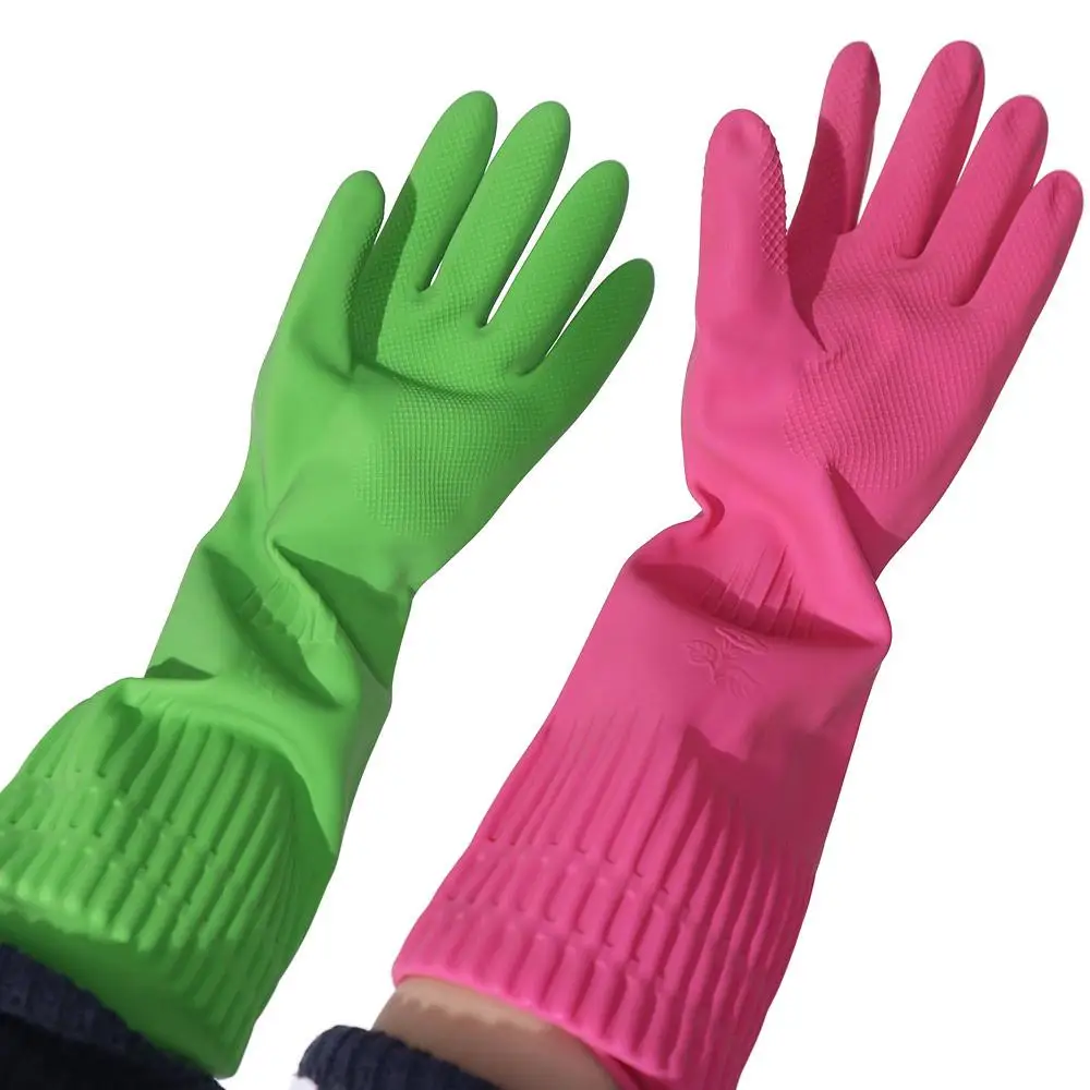 Elastic Durable Repeatable Housework Protective Waterproof Cleaning Tool Household Rubber Gloves Cleaning Gloves
