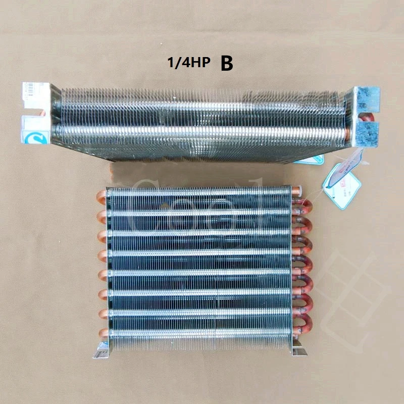 1PCS Refrigerator Freezer Copper Tube Evaporator 1/4HP Radiator Freezer Air-cooled Condenser 180-250W