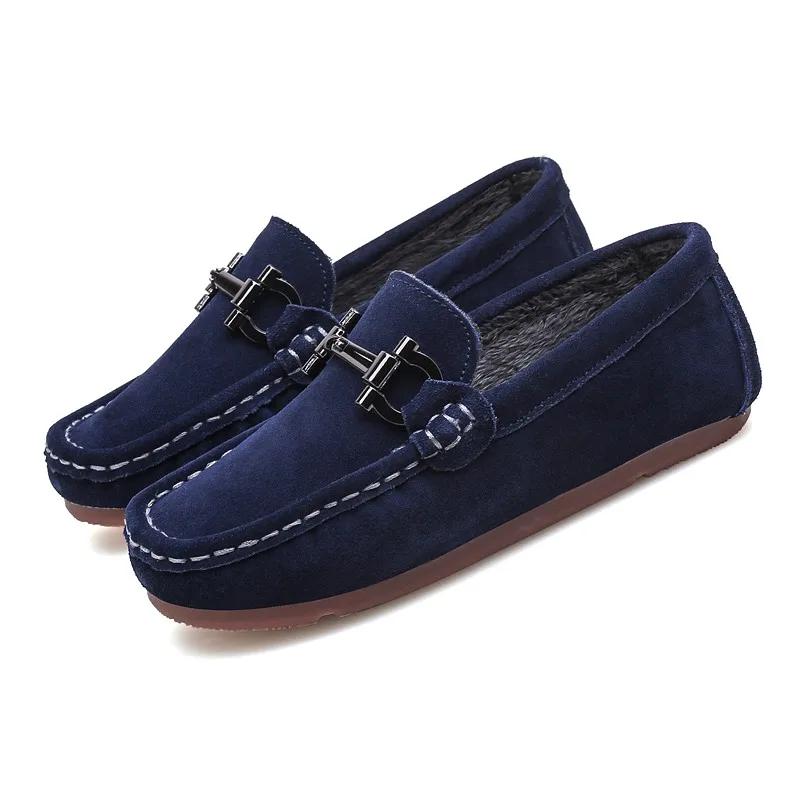 Kids Children's Loafers For Boys Girls Shoes Moccasins Suede Children Flats Casual Boat Wedding Leather Shoes Autumn