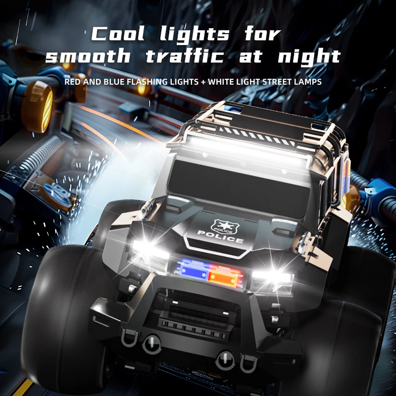 RC Car Amphibious Stunt Vehicle Police Car Climbing Vehicle Four-wheel Drive Off-road Car Toy Outdoor Toys Festive Gifts Giving 6