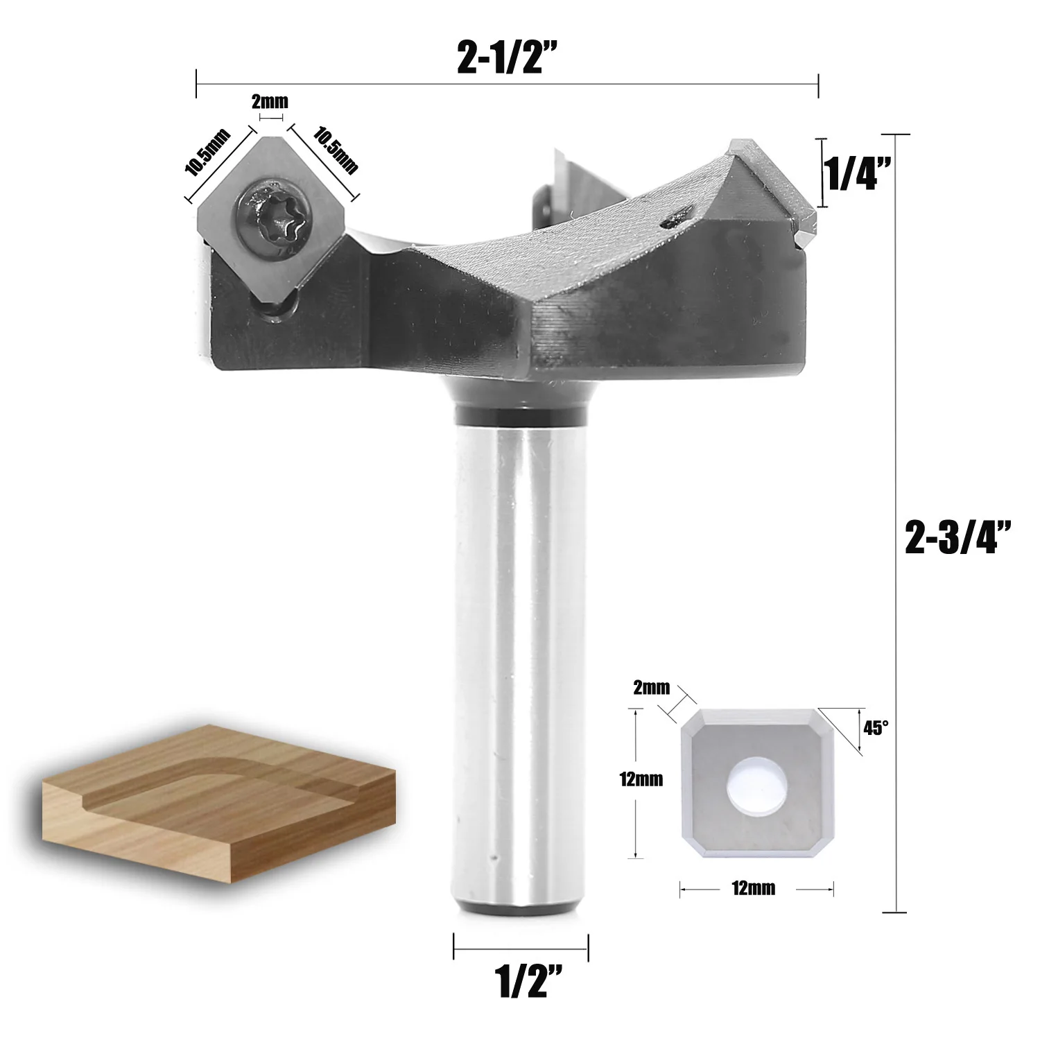 CNC Heavy Duty Spoilboard Surfacing Fly Cutter – Plunging Planing Slab Leveler Milling Cutter for Wood Router Bits & End Mill Machines 4