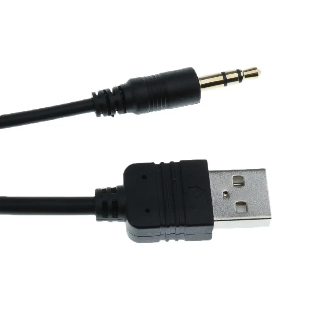 USB AUX 연장 케이블 어댑터 3.5mm 잭 리드 패널 커넥터 (차량 대시보드 데이터 및 충전용)