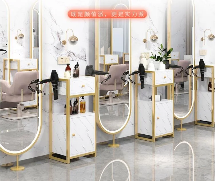 

Online celebrity hairdressing tool car beauty salon mirror rack mobile small cabinet barber shop tool cabinet hair salon special