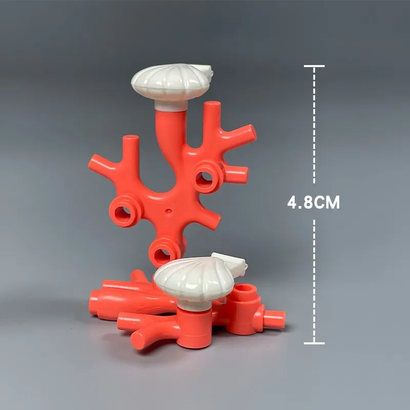 MOC Sea Seabed Creatures Coral Seaweed Shell Fish Shrimp Crab Aquarium for 31122 Building Blocks Toys for Children Gifts