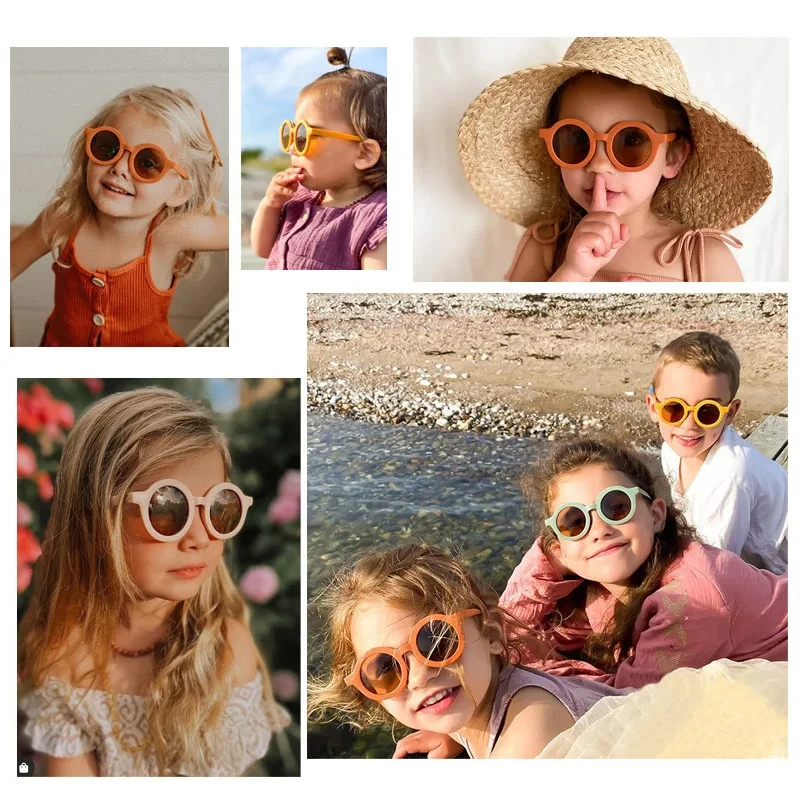 Kids Sunglasses children's color round frame light PC cute small face sunglasses for kids kids sunglasses,children sunglasses