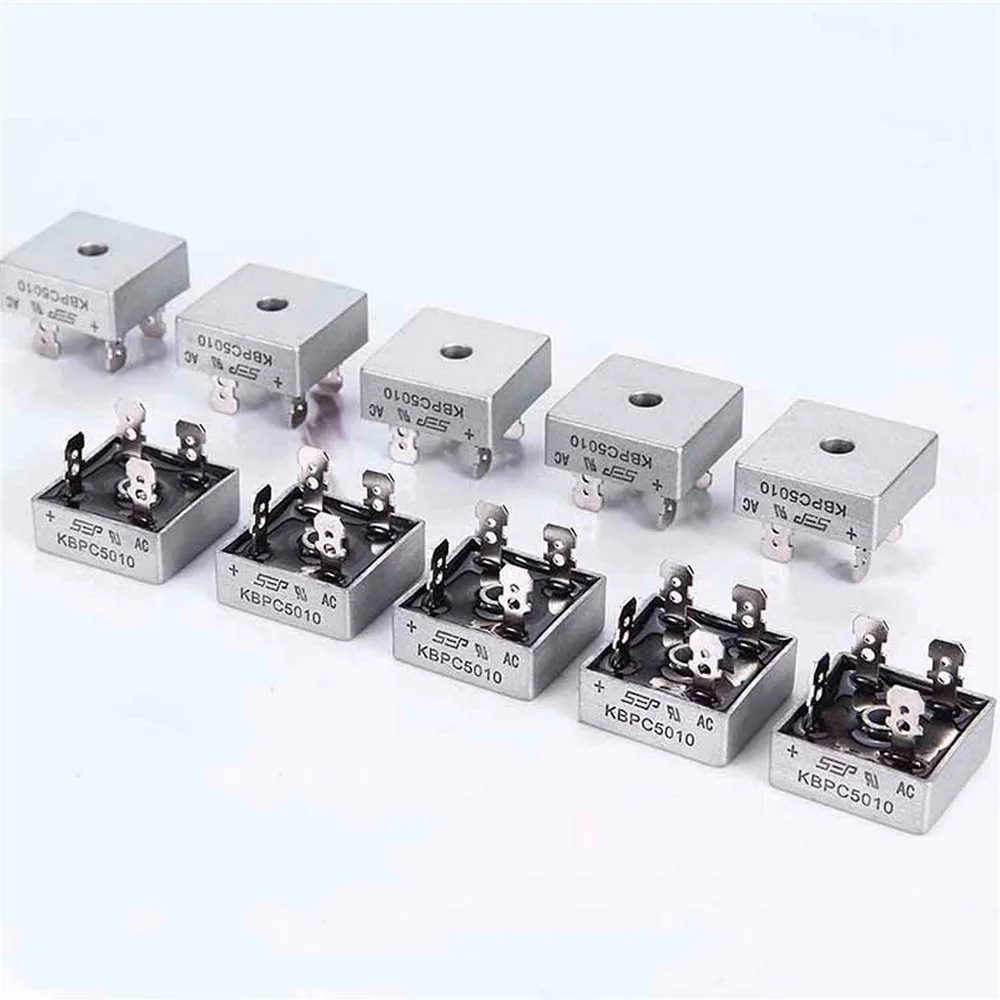 10 Redresseurs Pont KBPC5010 50A 1000V - Diode Monophasée Pour Alimentation, Conversion AC/DC - 8