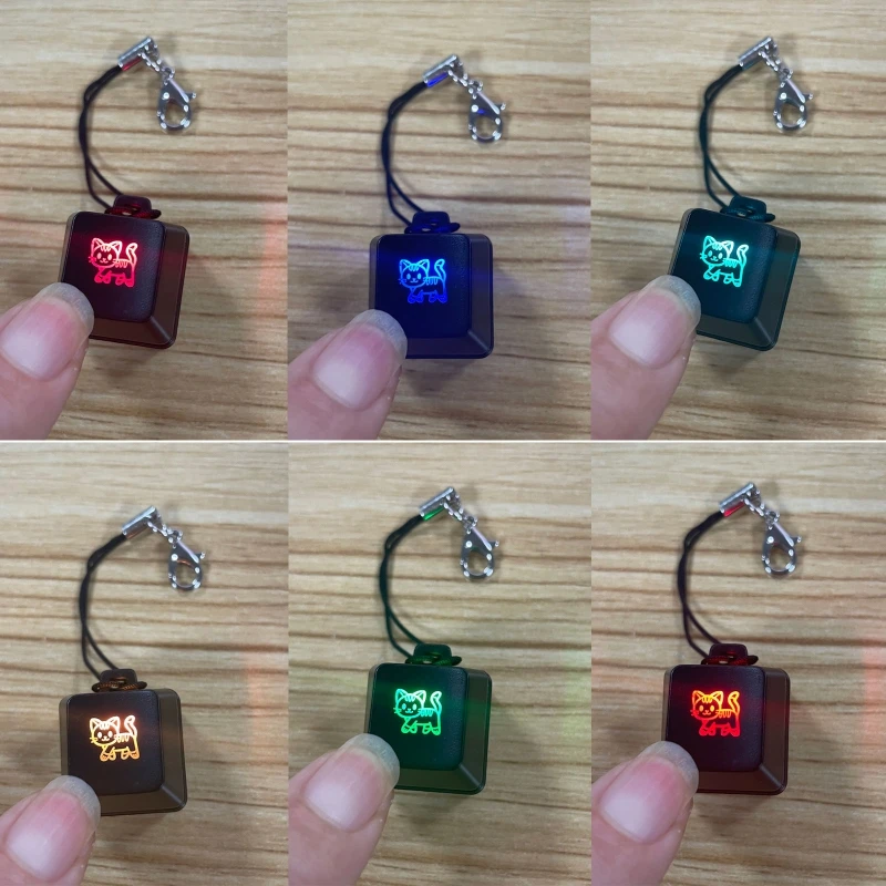 RGB Backlit Cherry MX Key Switch Shaft Tester Keychain Mechanical