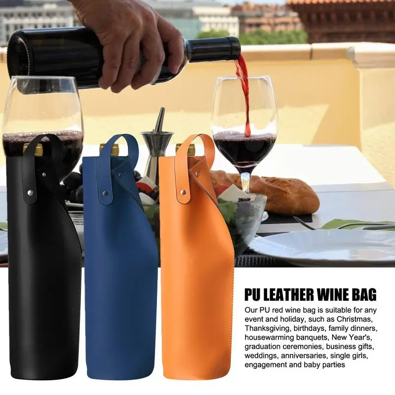 Wine Bag Waterproof Wine Bottle Protector Reusable Wine Carrier Portable Wine Gift Bag For Party Picnic Travel Wine Lovers Gift