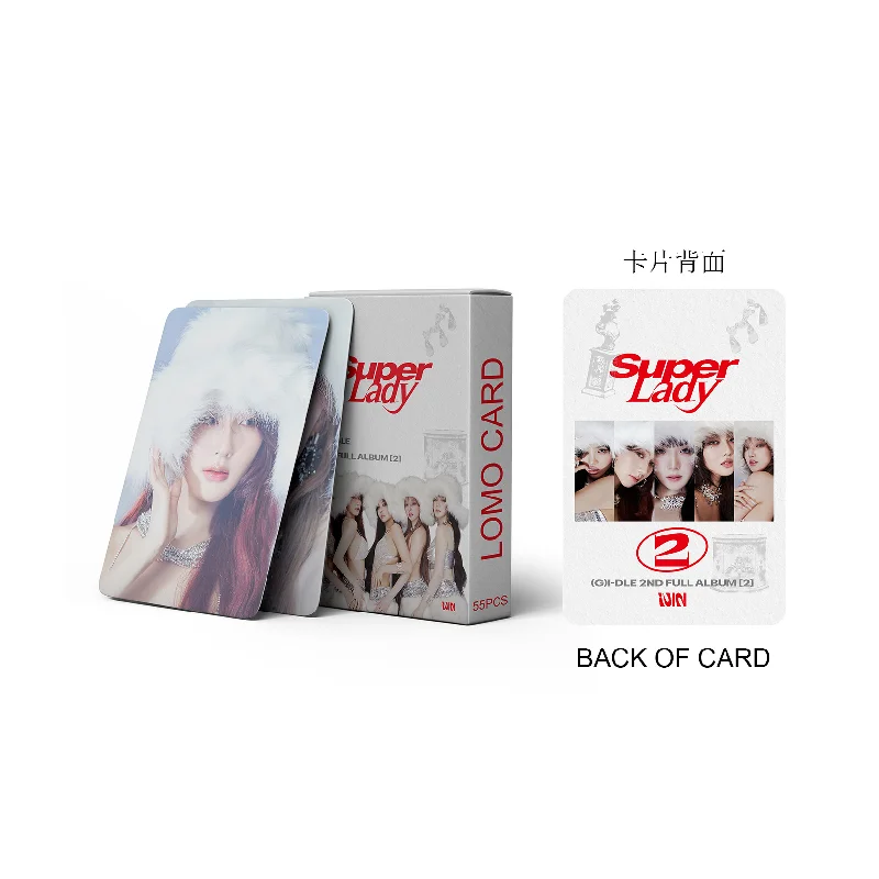 55pcs Kpop Gidle Super Lady New Album Lomo Cards (G)I-DLE 2nd Album Photocards Photos Postcards Fans Gifts