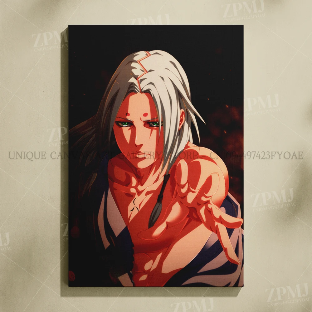 Anime Wall Art: Uchiha Madara Canvas Painting - Japanese Style Home Decor