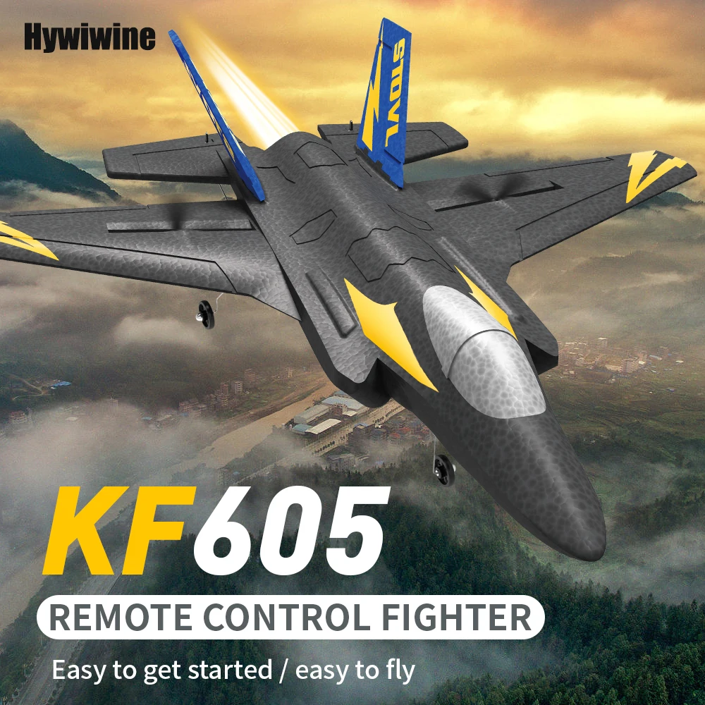 KF605 RC 항공기 KFPLANE 전투기, 2.4G 4CH 6 축 자이로스코프, 자동 밸런스 360 ° 롤오버, EPP RTF 전기 RC 글라이더 비행기 