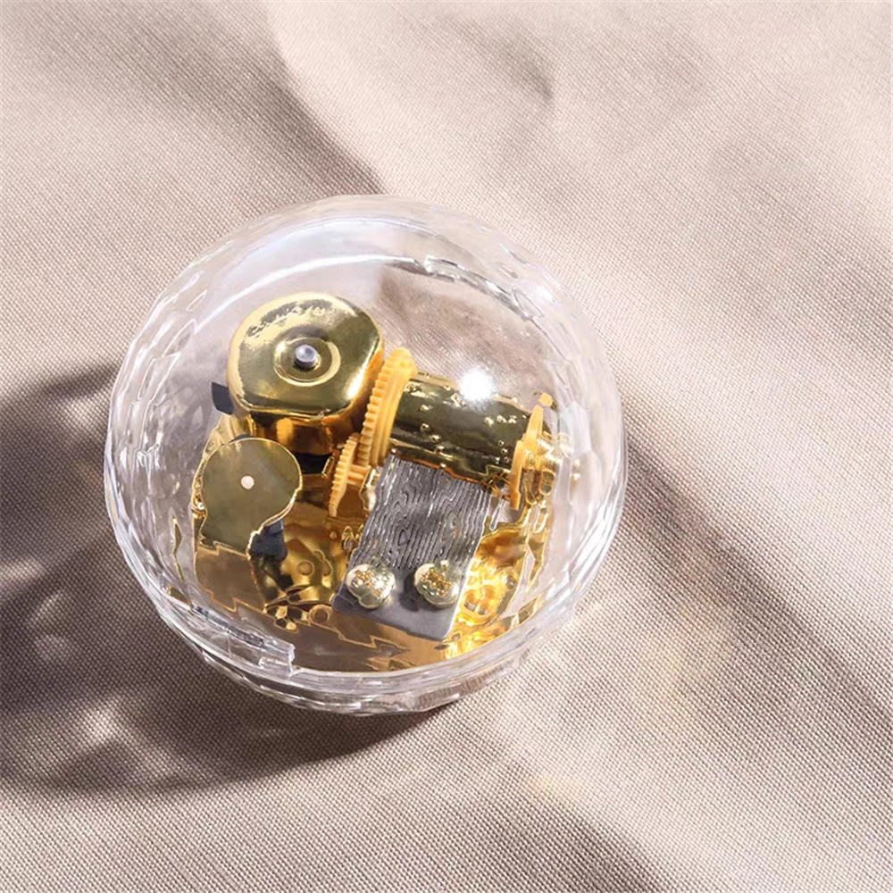 Acrylic Shell Wind-up 18 Tone Music Box You Are My Sunshine Over The Rainbow for Elise Bestie Birthday Present Anniversary Gift
