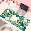 Lovely Rabbit Large Gaming Keyboard Mouse Pad Anime Green Plant Computer Gamer Tablet Mause pad Long Mousepad 900x400 Cute Mats 5