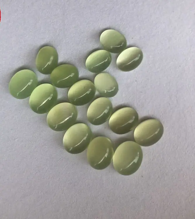 

Wholesale 10pcs/pack Natural Apple Green Agate Carnelian7x9mm 10x12mm 13x18mm Round Semi Gemstone Jewlery Cabochon Ring Face