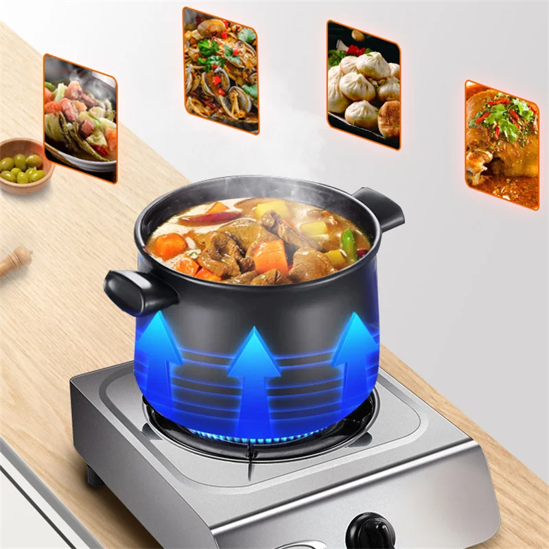 Nonstick Frying Wok Stove Nonstick Titanium Black Gas Burner Wok Stove  Stainless Wok Vitroceramica Kitchen Accessories ZGF5OC - AliExpress