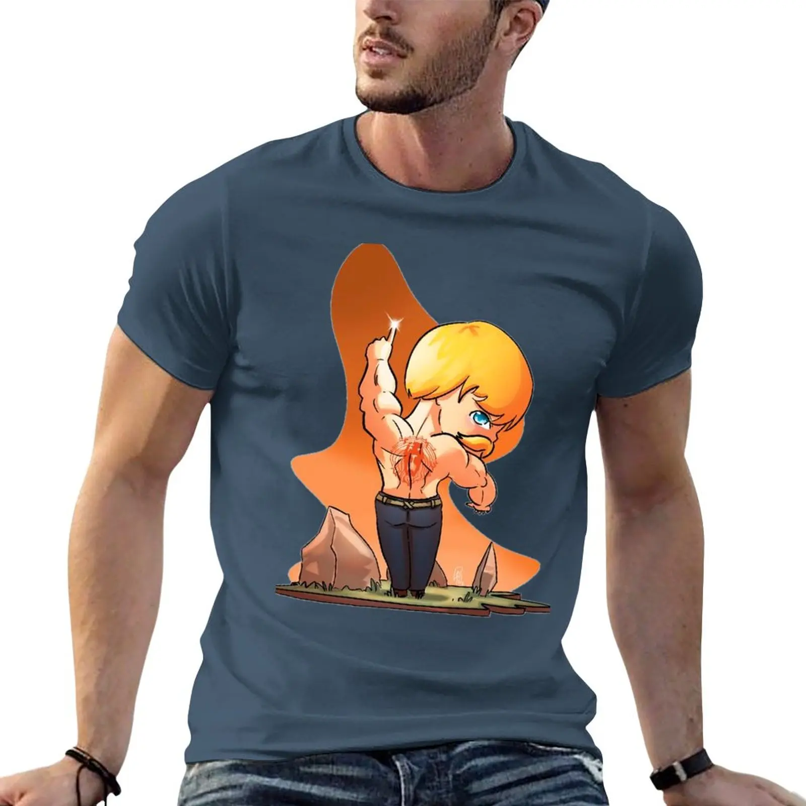 

Escanor - TinyCartoon T-Shirt summer top Tee shirt summer clothes graphics t shirt mens t shirts