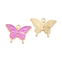 Vibrant Butterfly Pendant Necklace and Bracelet Set - Decorative Jewelry Accessories (Purple/20*14mm/1.03g)
