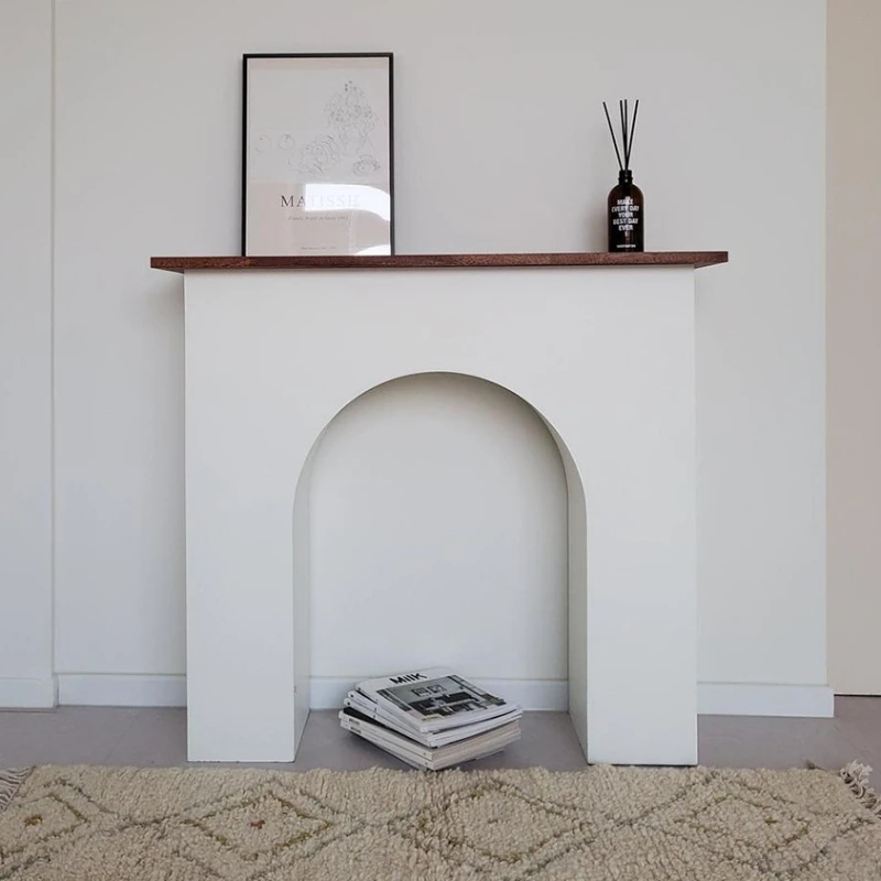 

Retro and gentle decoration fireplace porch cabinet simple