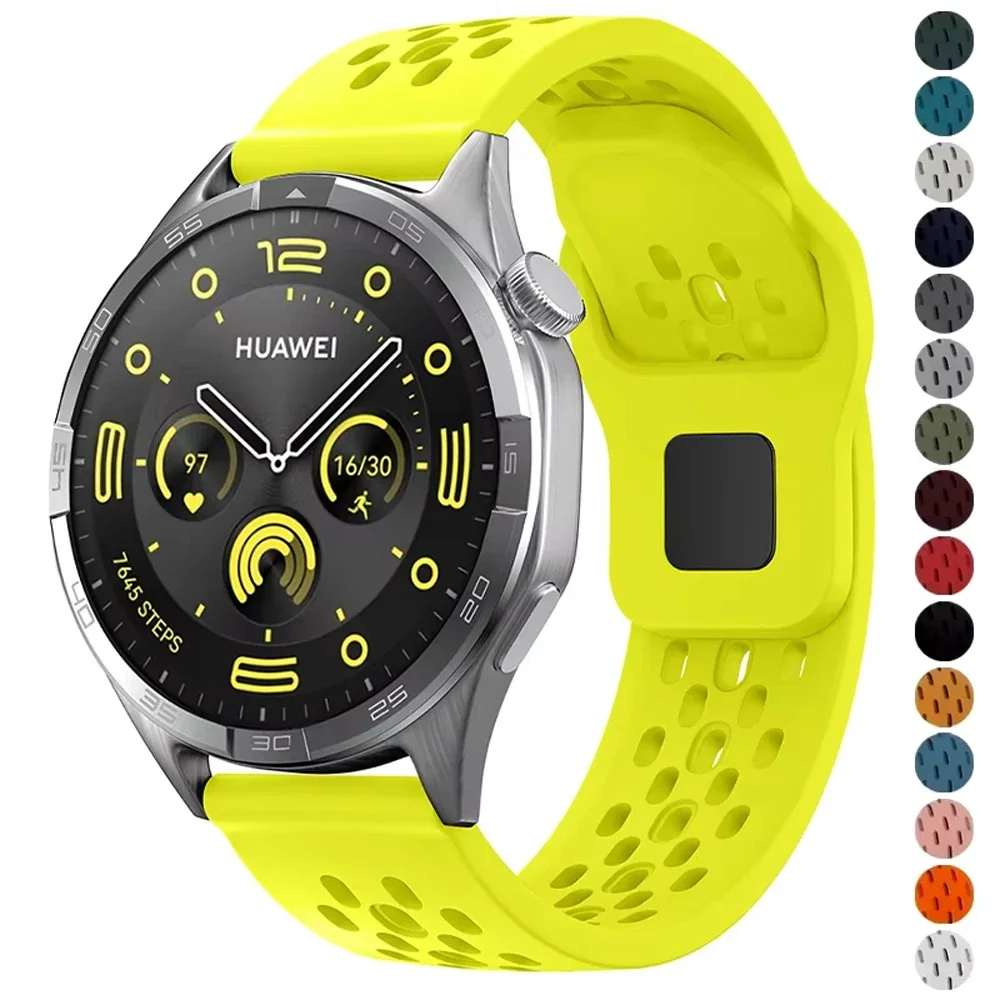 18 mm 20 mm 22 mm Armband für Samsung Galaxy 7 FE 6 5 4 44 mm 40 mm Silikon-Atemband für Uhr 5Pro 45 mm 6Classic 47 43 mm Armband