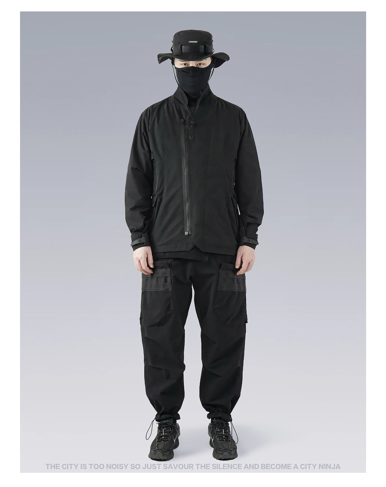 Silenstorm 22aw Front molle cargo pants multiple pockets elastic waist techwear warcore