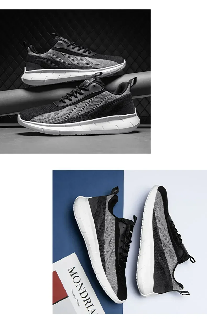 Herren Walking Running bequeme Tennis schuhe Adult Fashion Sneakers Walking Classis neue Unisex Strick atmungsaktive Sport Tenis Schuhe – Detail 33