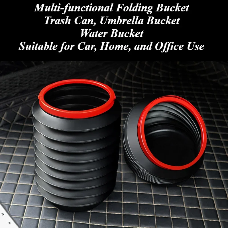 Car trash can, garbage bag, foldable car interior, multifunctional hanging storage for car supplies-Interior modification