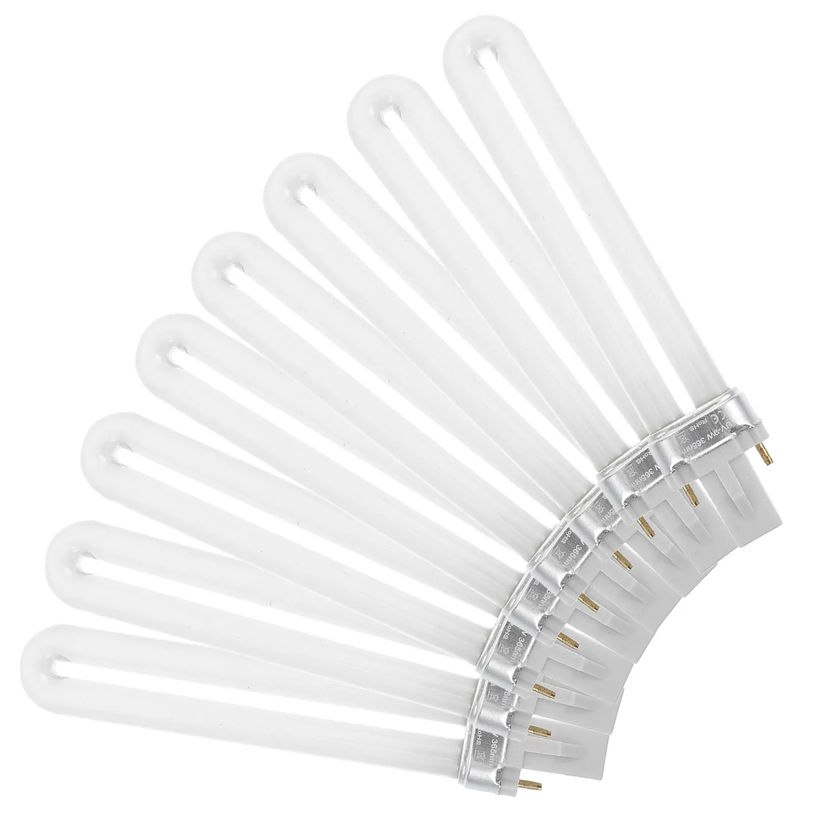 8Pcs 9W 매니큐어 라이트 튜브 프리미엄 품질 재사용 가능한 램프 빠른 건조 젤 네일용 DIY 매니아를 위한 완벽한 선물