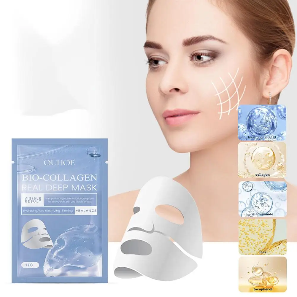 

1pc Collagen Facial Masks Smooth skin Improve drying Waterreplenishment Beauty KoreanCosmetics Care Cosmetics skin Repair K9Z7