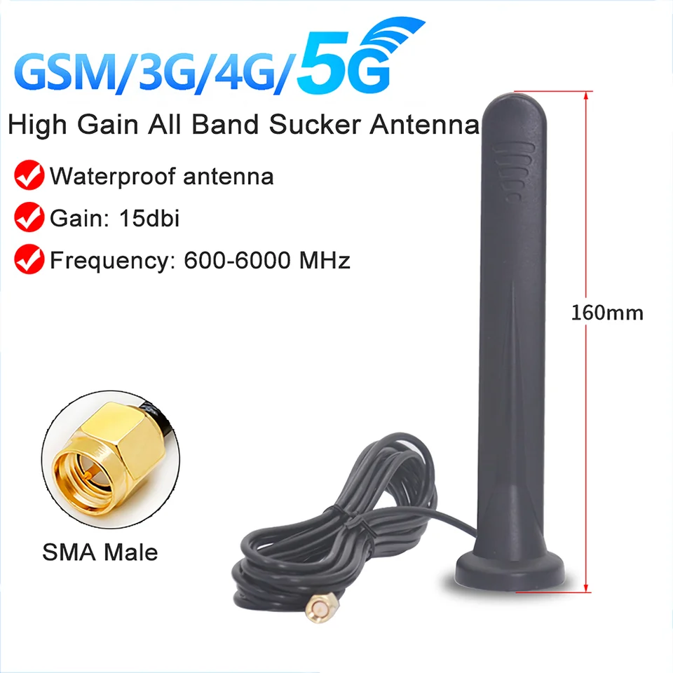 Antena Exterior Macho SMA, Transmisión Omnidireccional 3G GSM