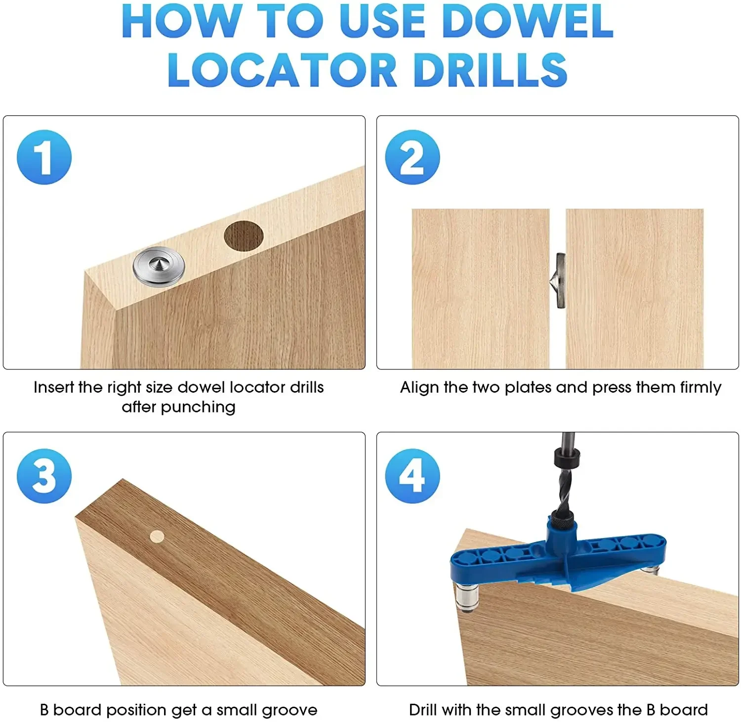 Carpentry Pocket Hole Jig 6/8/10mm drill sleeve Or Self-centering Scriber Doweling Jig Drill Guide Locator Hole Puncher Tools